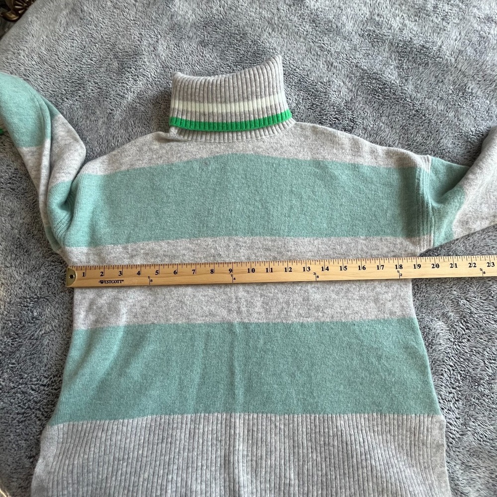 J Crew Sweater Merino Wool Alpaca Blend Oversized XXS Striped Preppy Y2K 16935 - Picture 3 of 10
